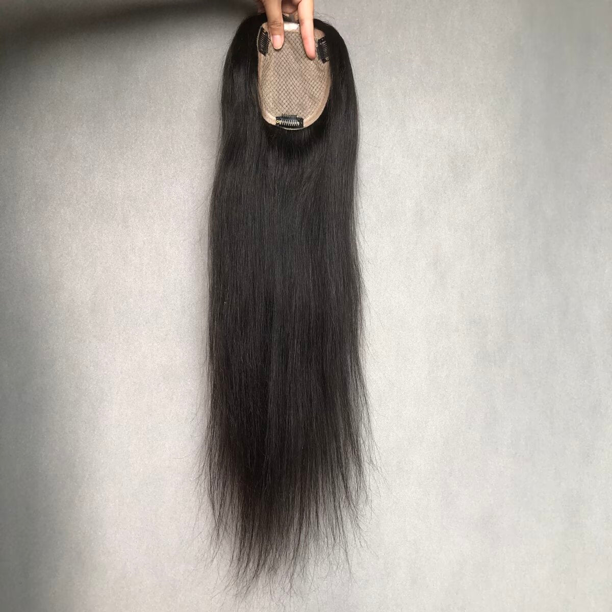 Black Color Silk Base Topper for Women Full Cuticles