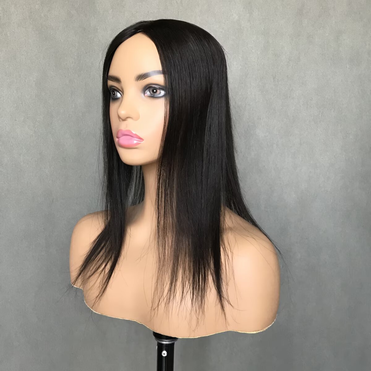 Black Color Silk Base Topper for Women Full Cuticles