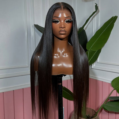 Bone Straight 5*5 HD Closure Wig