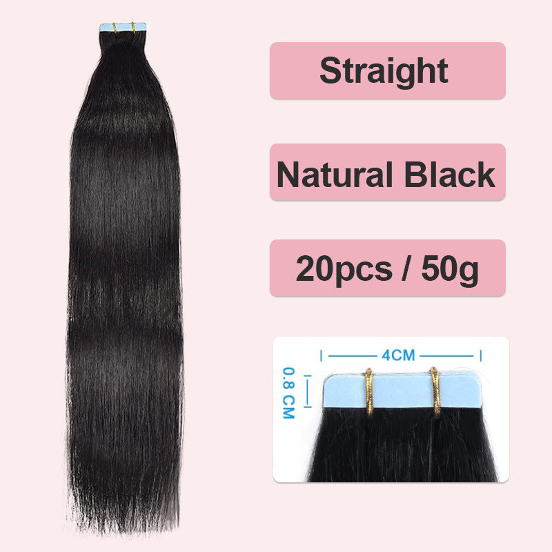 Indian Virgin Hair Tape in Hair Extensions Straight Wavy Curl