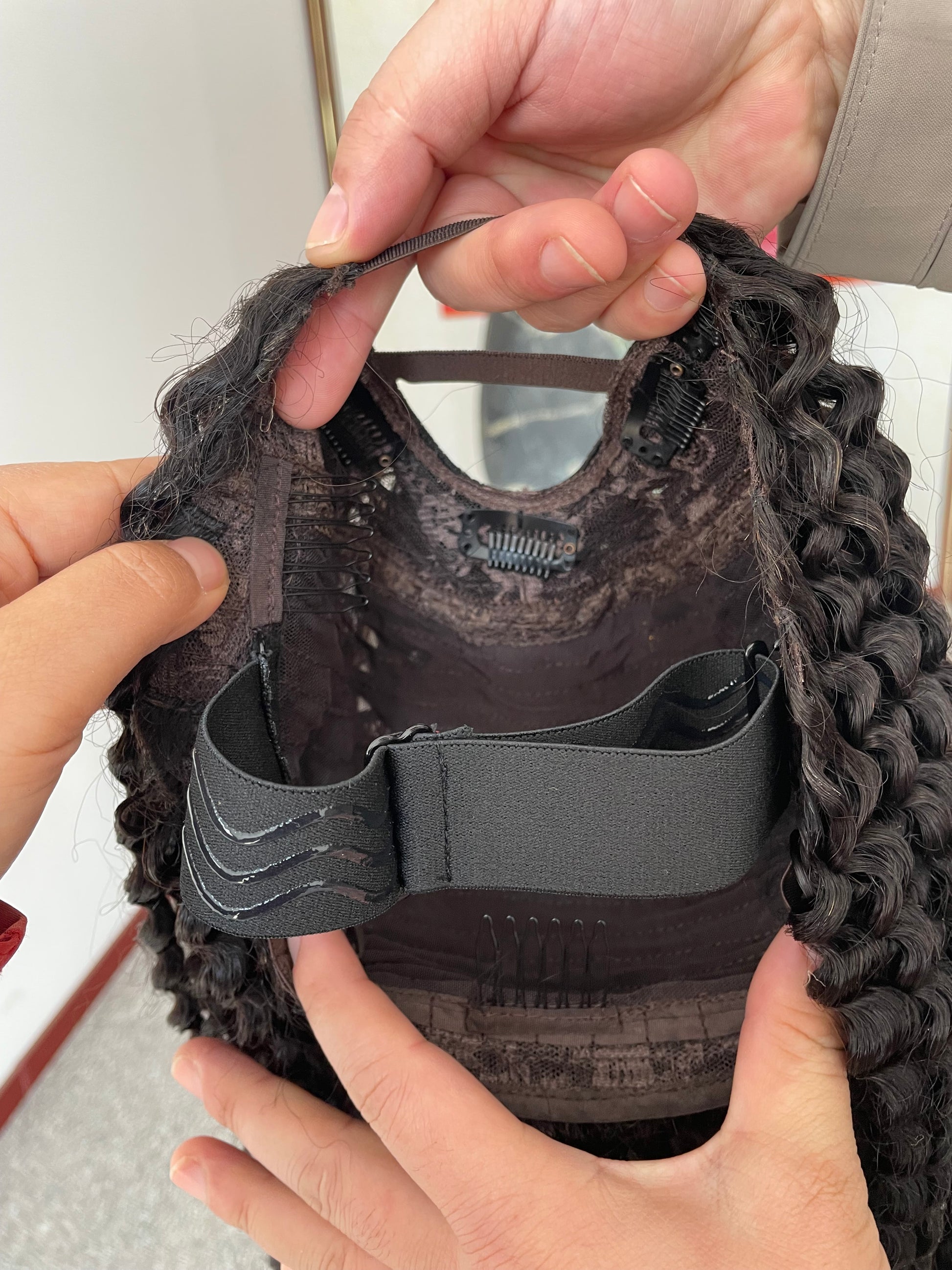 Kinky Curly U Part Wig Raw Human Hair